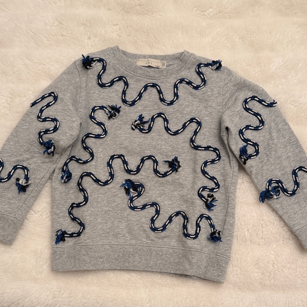 Stella McCartney Kids Sweatshirt with Blue rope detail size 6